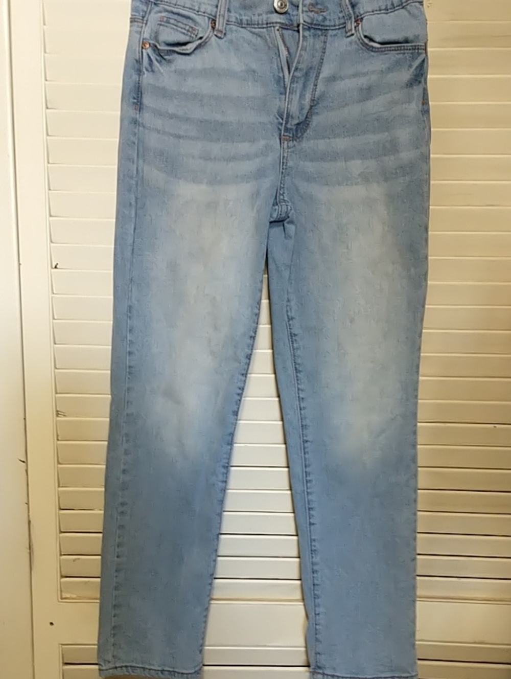 Jordache Light Wash girl friend Skinny Jeans sz 14 girls zip front 5 pocket